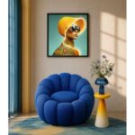 Picture LED Sun Hat Woman Yellow 80x80cm (3)