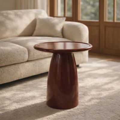 Side Table Chocolate Brown Ø36.5cm (2)