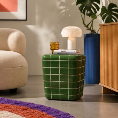 Side Table Cubix Green 33.5x33.5cm (2)