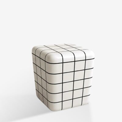 Side Table Cubix White 33.5x33.5cm B