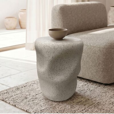 Side Table Onda Sand Beige Ø35cm (2)
