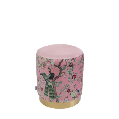 Stool Cherry Peacock Brass Ø32cm