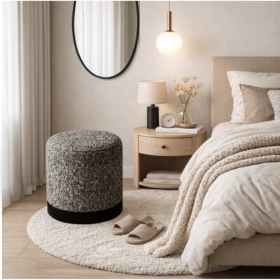 Stool Cloud Black Beige Ø40cm (5)