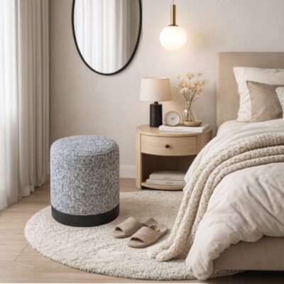 Stool Cloud Black Beige Ø40cm (7)