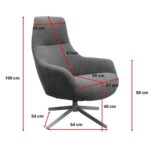 Swivel Armchair Mimi Mocca (10)
