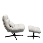 Swivel Armchair + Stool Columbia (4)