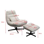 Swivel Armchair + Stool Columbia (8)